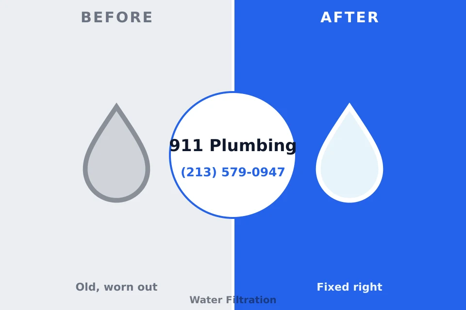 Before and after: plumbing company Albany, TX